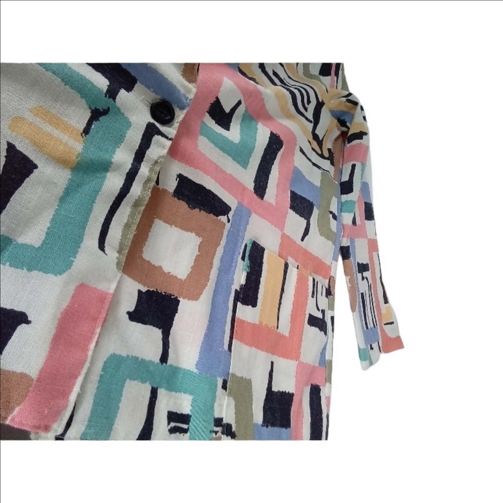 Blair Women's Colorful Geometric Blazer Vintage 16 - Picture 10 of 11